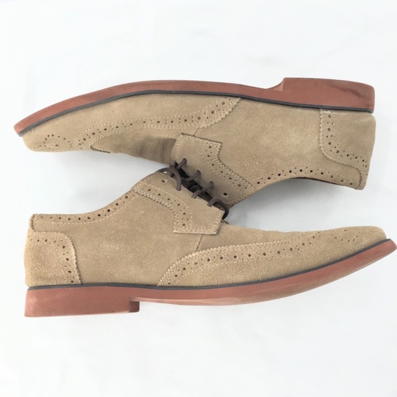 Stacy Adams Mens Shoes 24723-269 Suede Lace Up Oxford Wing Tip Tan Sz 11 M main image 6